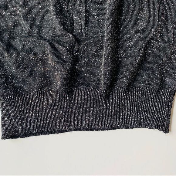 NEW YORK & COMPANY BLACK HALTER BLOUSE - Picture 10 of 15